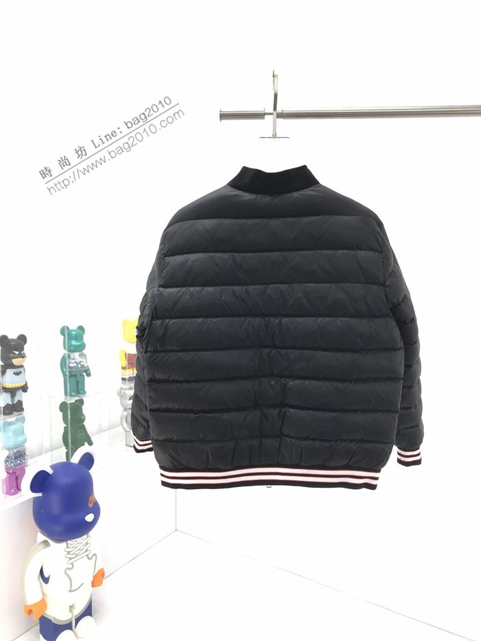 Moncler男裝 蒙口2020新款標誌LOGO印花羽絨服 Moncler男士秋冬黑色外套  ydi3161